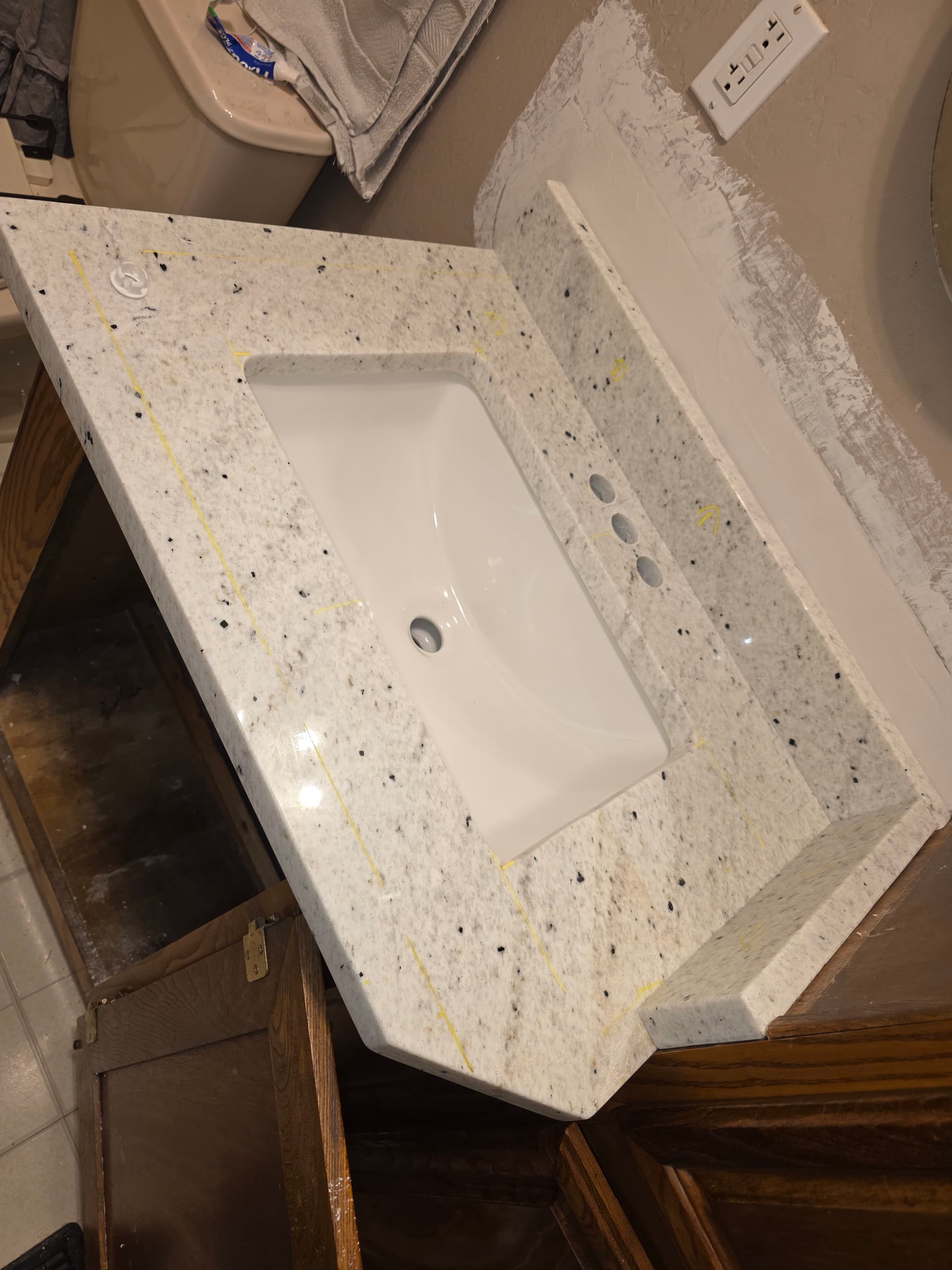Gallery photos for Fresh Countertop Install Underway in Burleson: Image #1