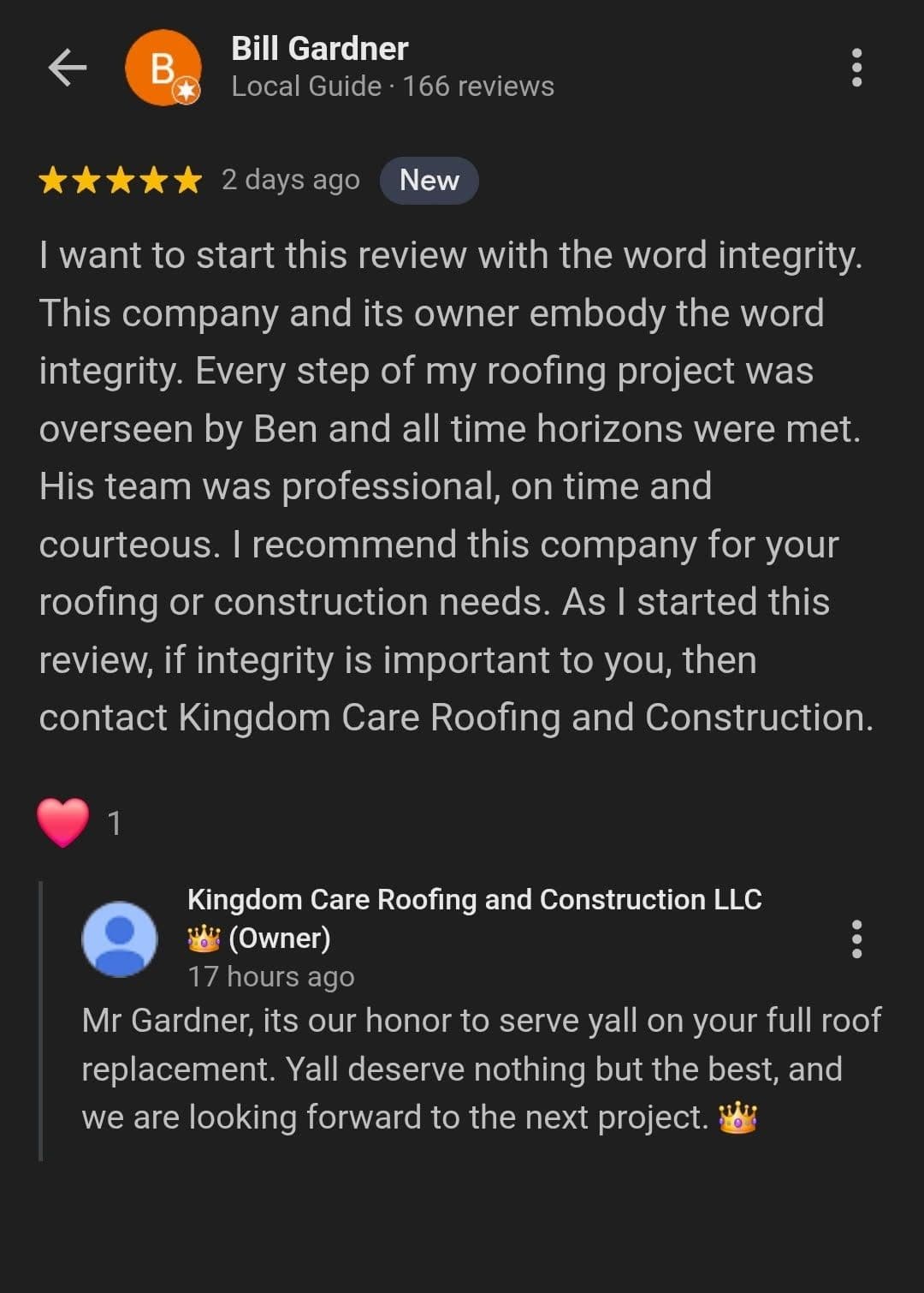 Customer-Centric Roofing Services Shine in Review image