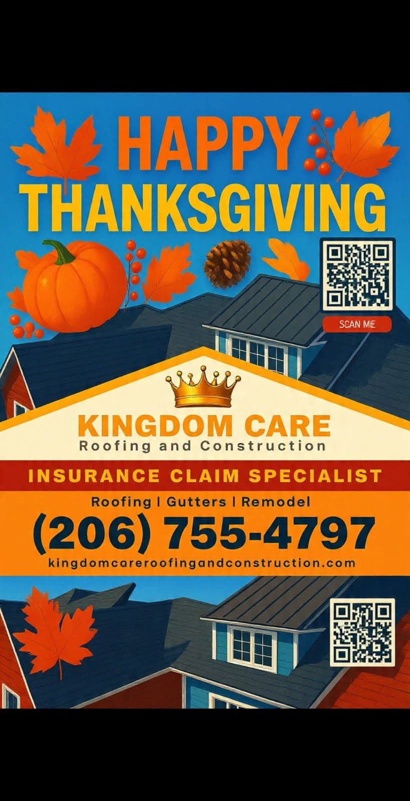Happy Thanksgiving from Kingdom Care Roofing & Construction image