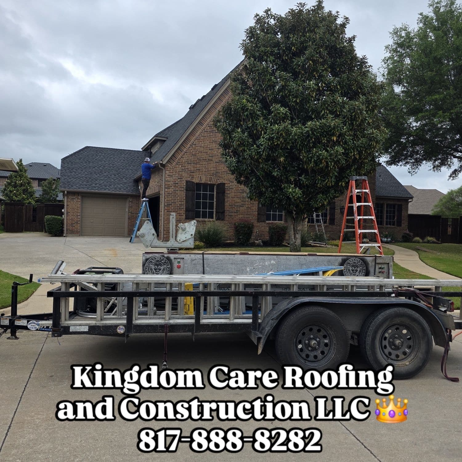 Premium 5-Inch Black Gutter Installation in Burleson TX image